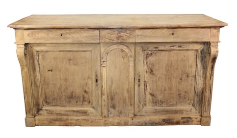 French oversize Empire buffet bas in walnut