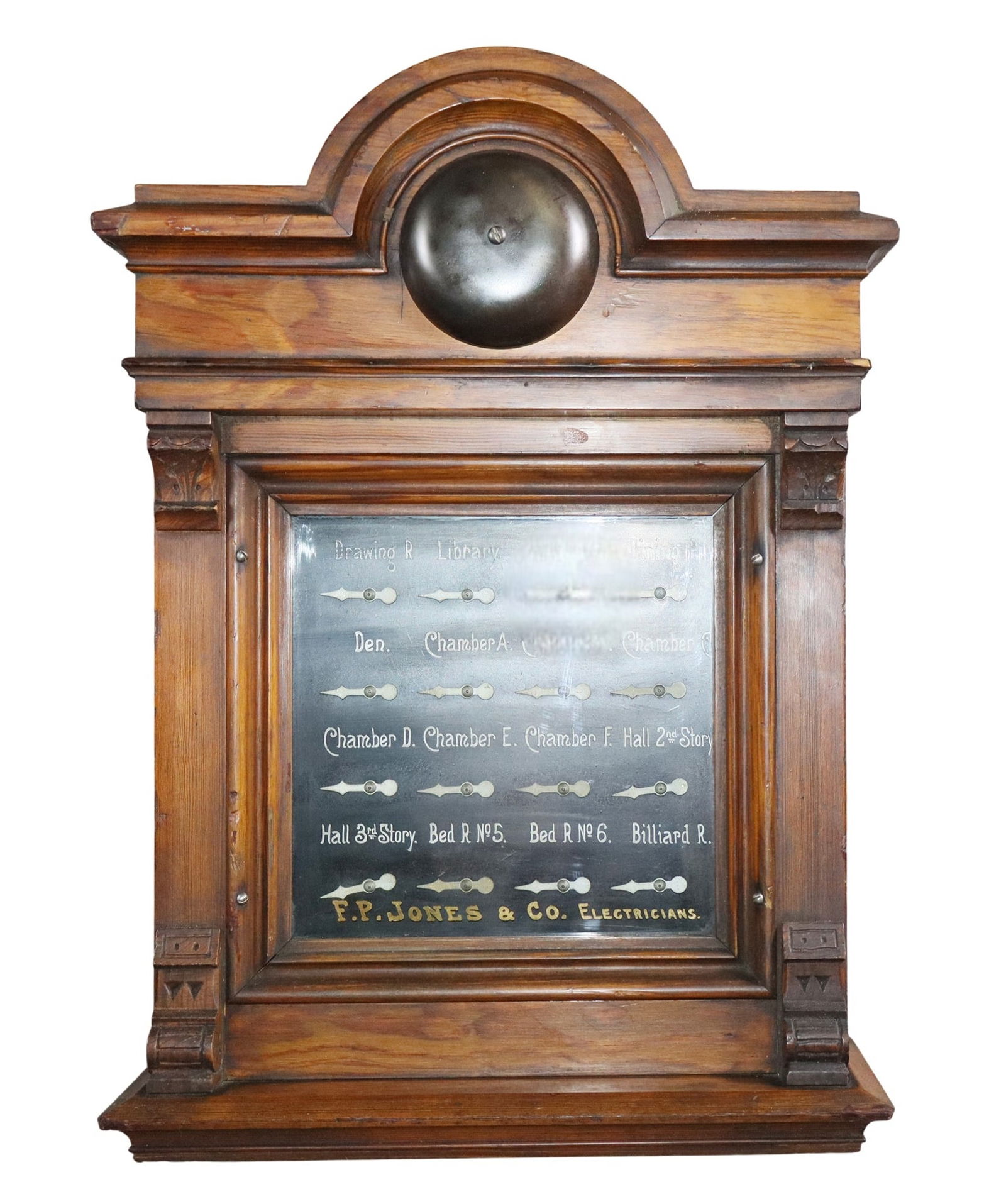 Antique American annunciator butler's bell system (1 of 6)