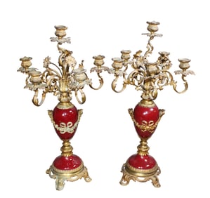 Pair of Louis XVI style candelabra