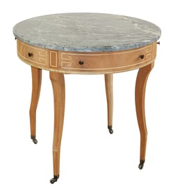 English Regency style round table with inlays