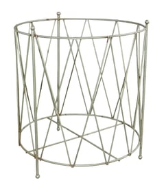 Mid-Century modern chrome wire bin