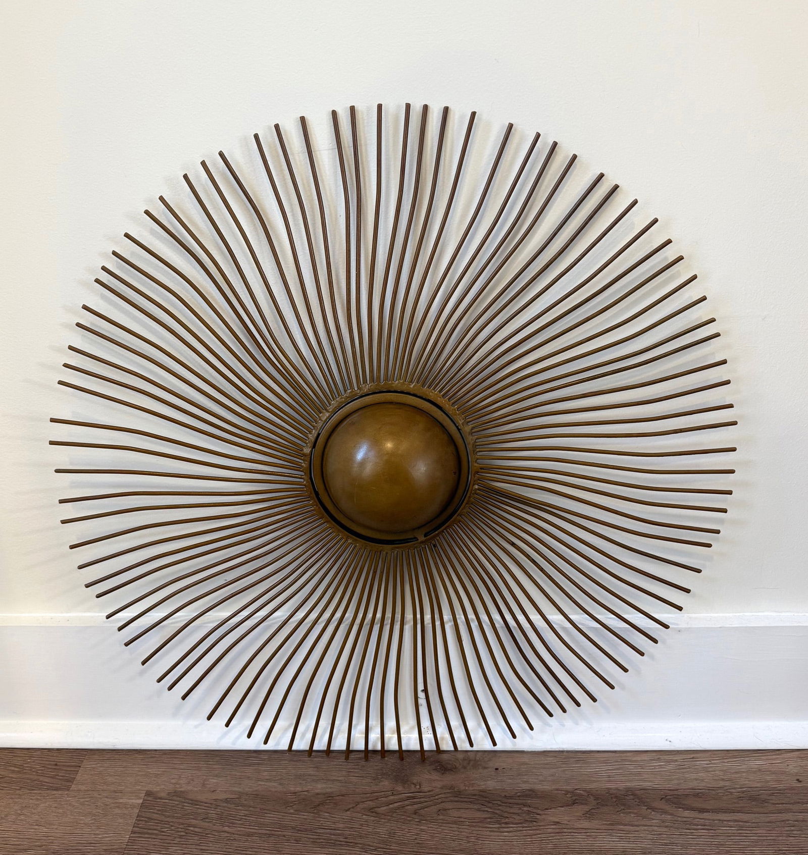Brass sunburst wall sculpture (1 of 6)