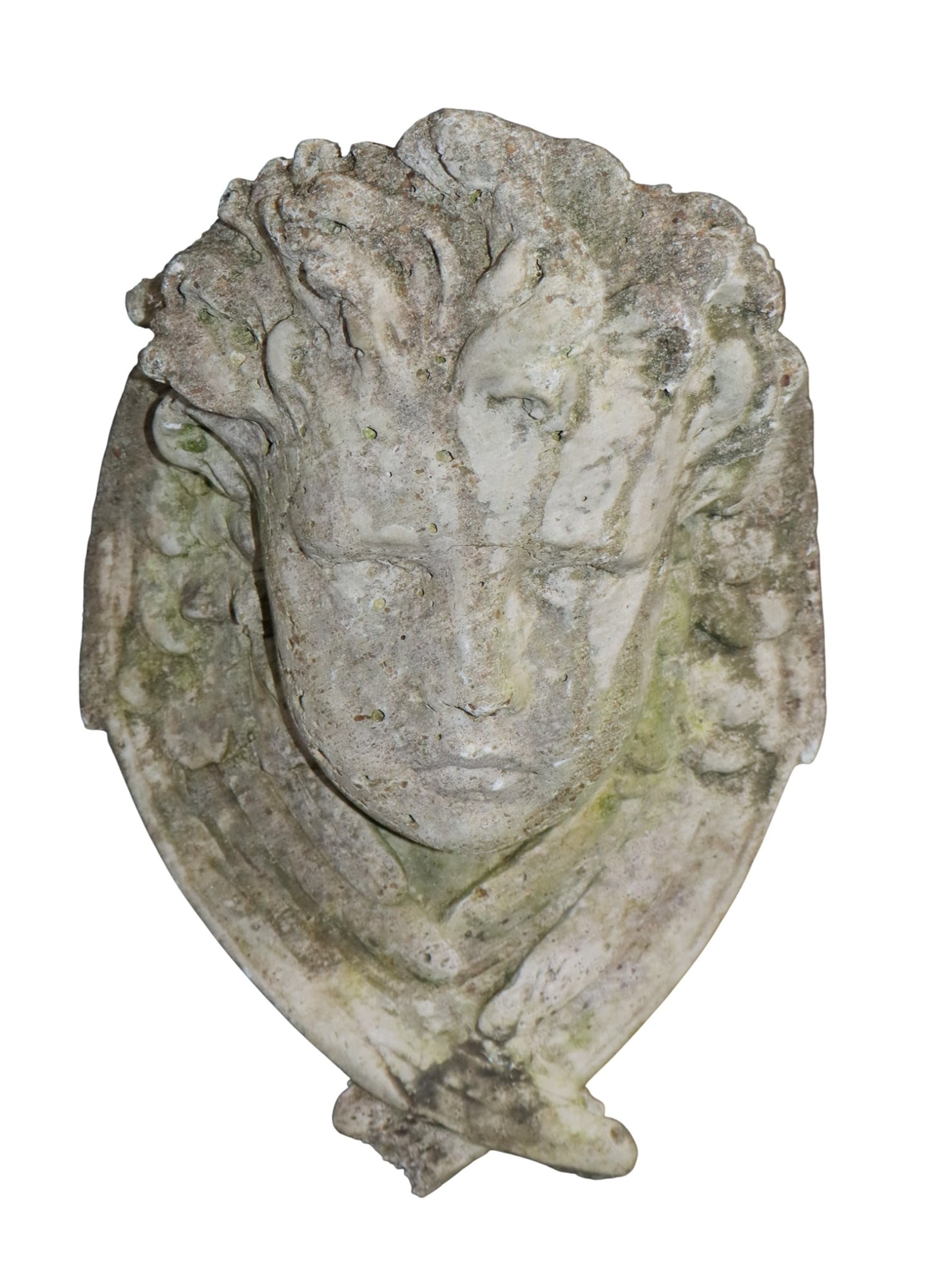 Cast concrete cherub plaque (1 of 4)