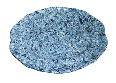 French Yvonne Rigo Aptware blue & white small shaped plate