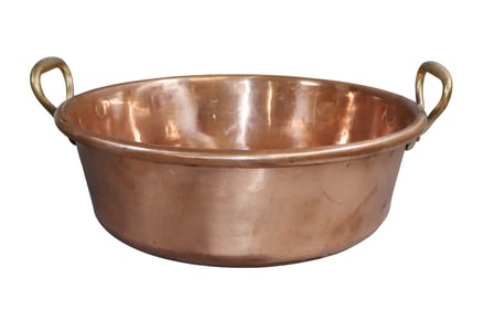 French copper double handled pot