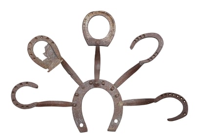 French wrought iron horseshoe trade sign