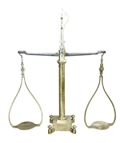 French brass balance scale