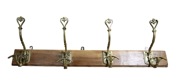 French bronze wall hooks mounted on board