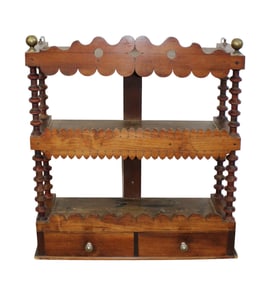 French Arts & Crafts wall shelf in pine