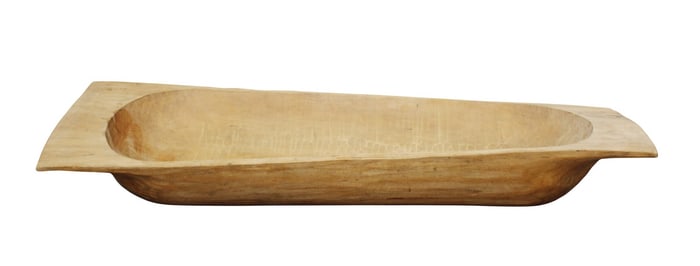 Oversized primitive decorative dough bowl