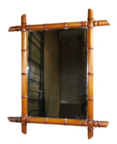 French faux bamboo mirror