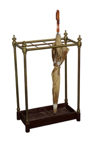 French brass and iron umbrella stand