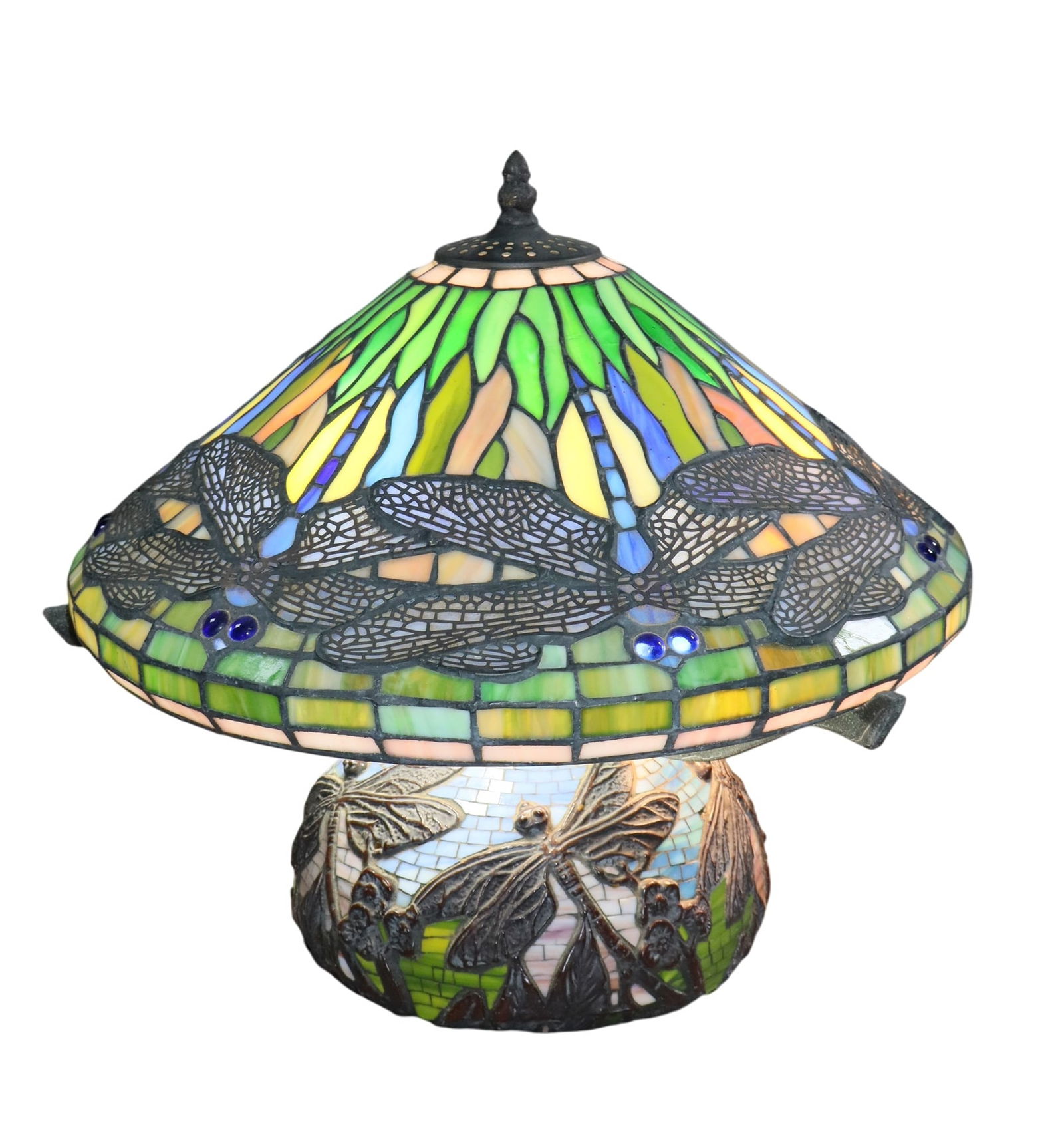 Stained glass dragonfly table lamp (1 of 6)