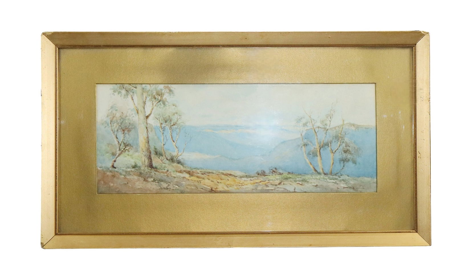 Watercolor painting mountain landscape (1 of 6)