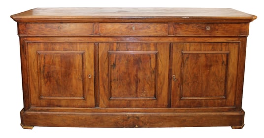 French Louis Philippe 3 door sideboard in walnut