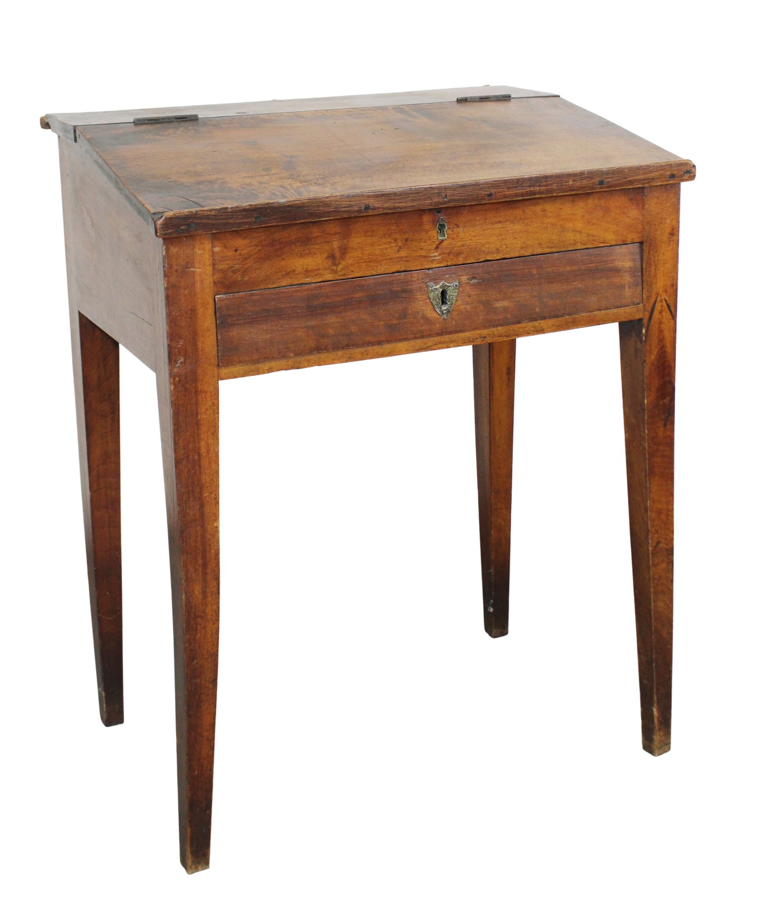 French Louis Philippe lift top slant front desk on legs (1 of 9)