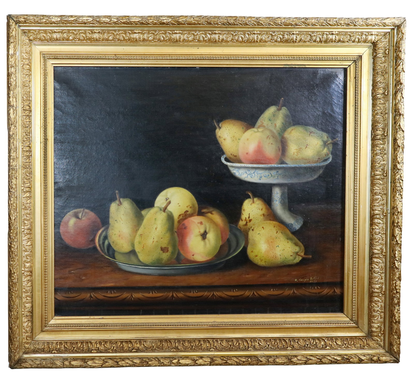 French oil painting stillife with apples and pears (1 of 9)