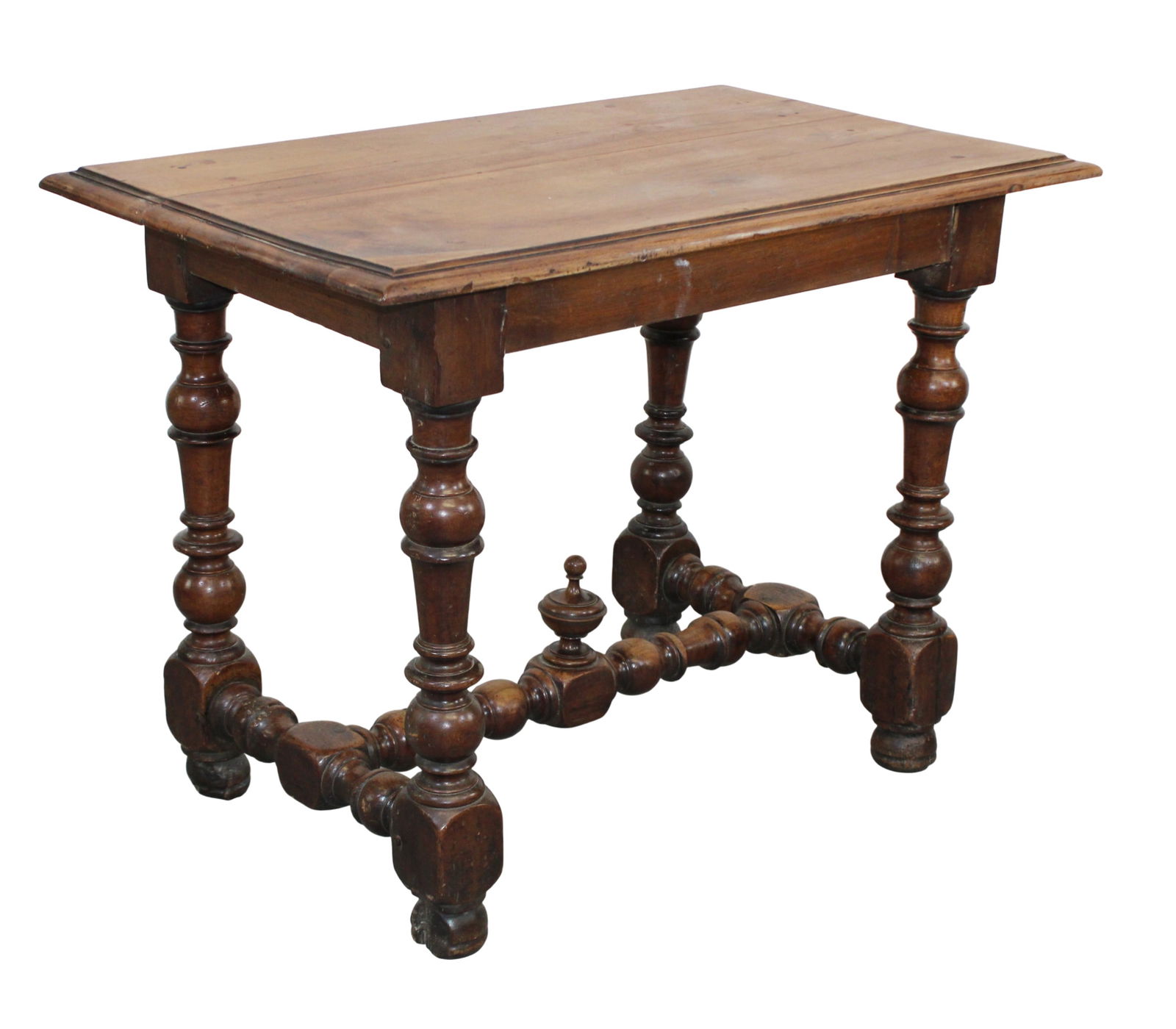 French Louis XIV style side table on turned legs (1 of 7)