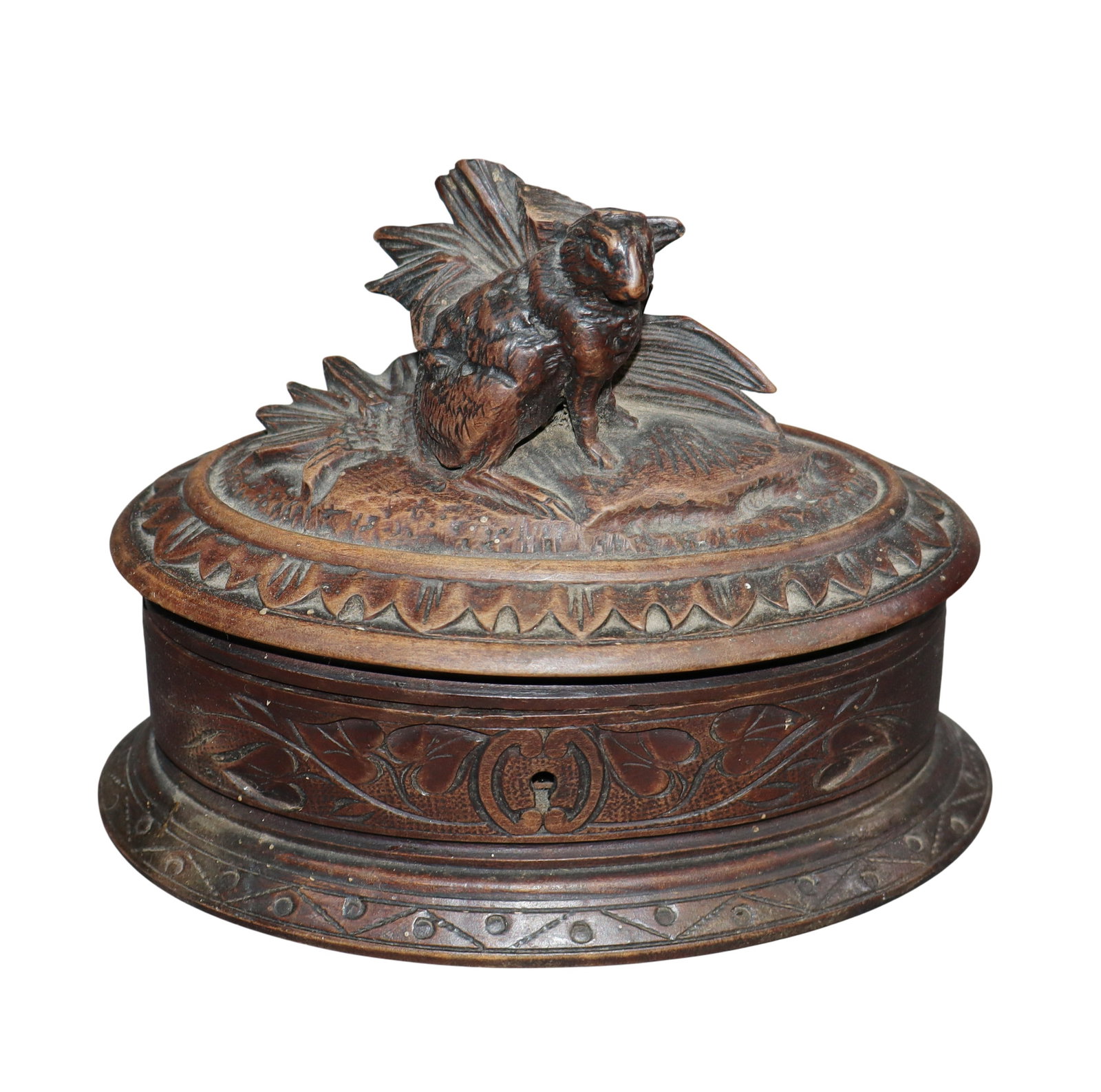 Black Forest carved dresser box (1 of 7)