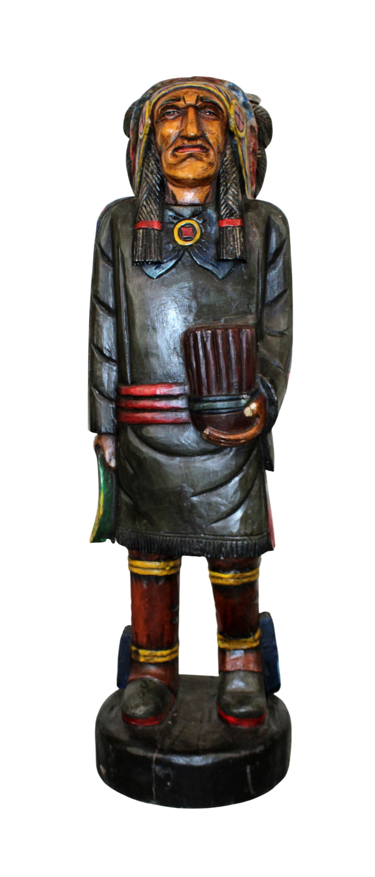 Hand carved wooden cigar store Indian (1 of 8)