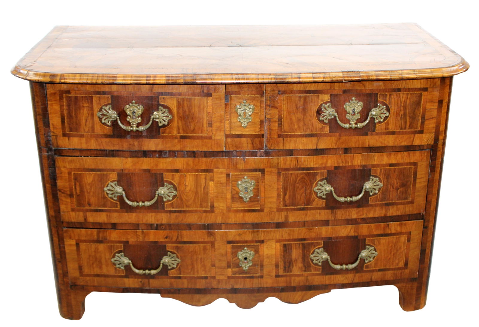 Italian Louis XIV 2 over 3 marquetry commode (1 of 13)