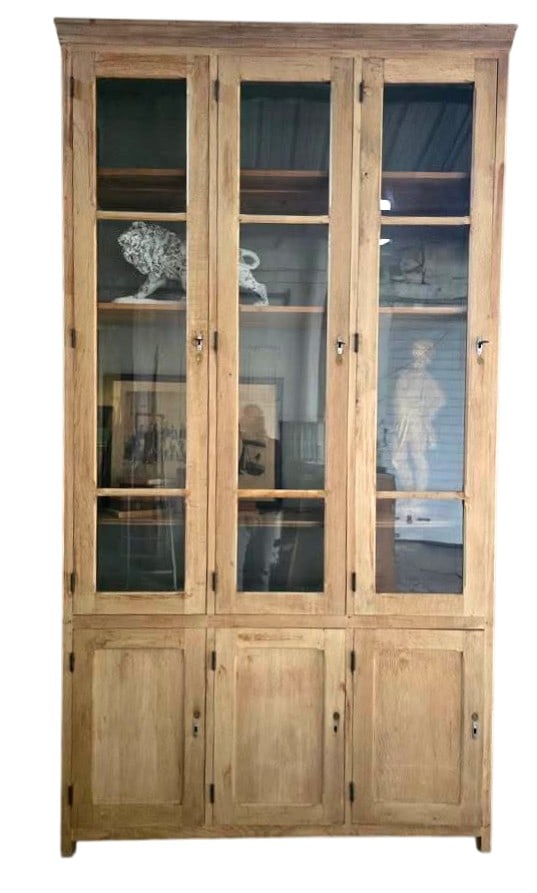 French 3 door bookcase (1 of 2)