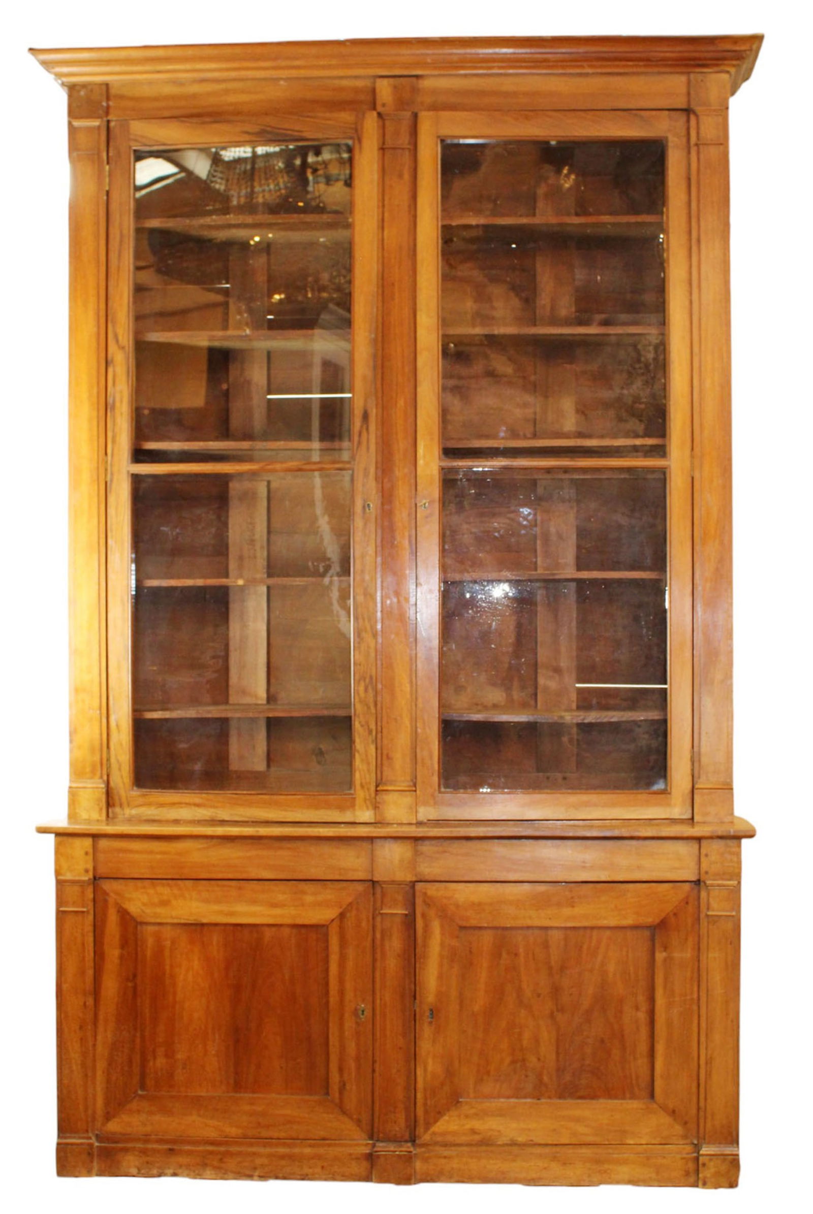 French Louis Philippe 2 door bookcase in walnut (1 of 9)