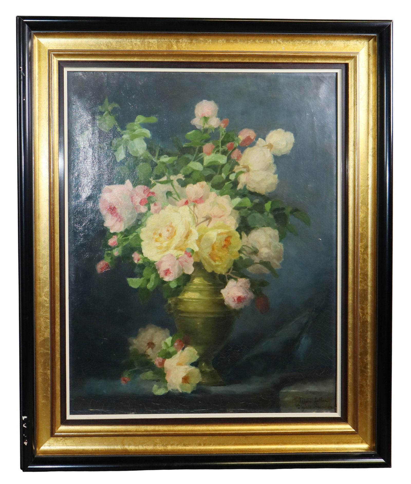 French oil on canvas painting landscape (1 of 8)