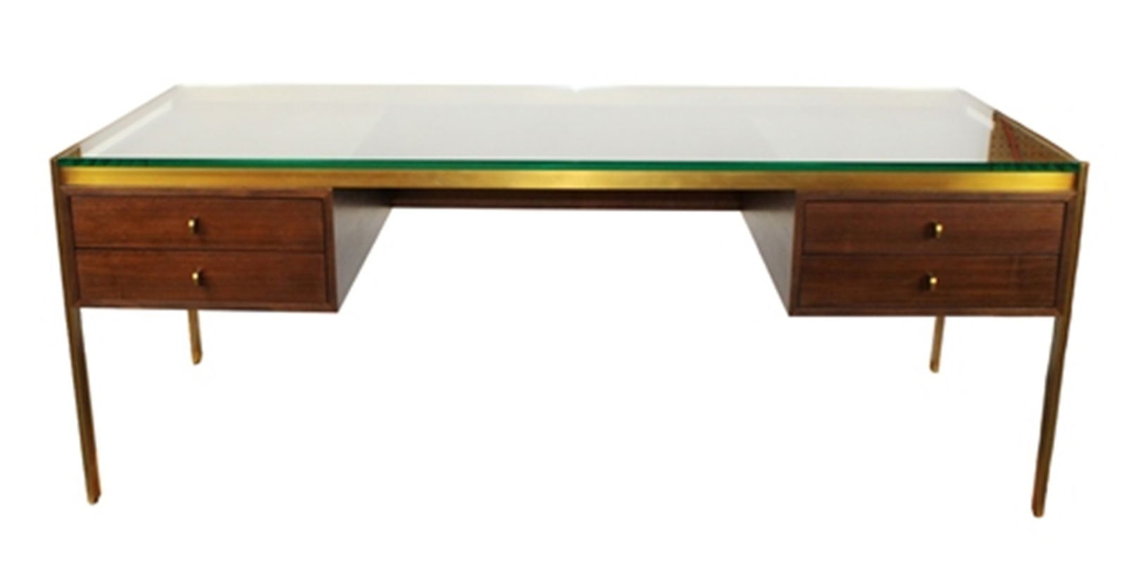 Mid-Century Modern style desk with glass top (1 of 14)
