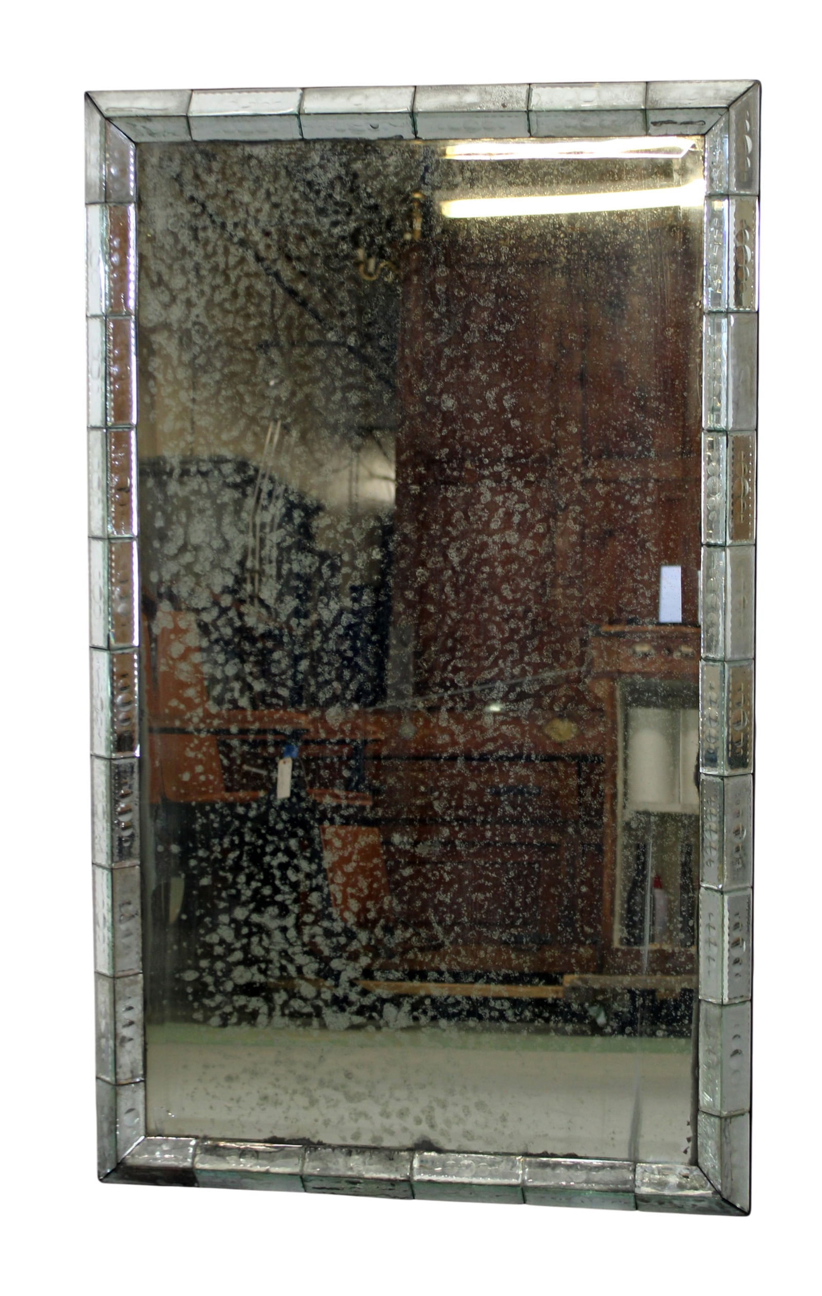 Venetian style mosaic mirrored frame rectangular mirror (1 of 11)