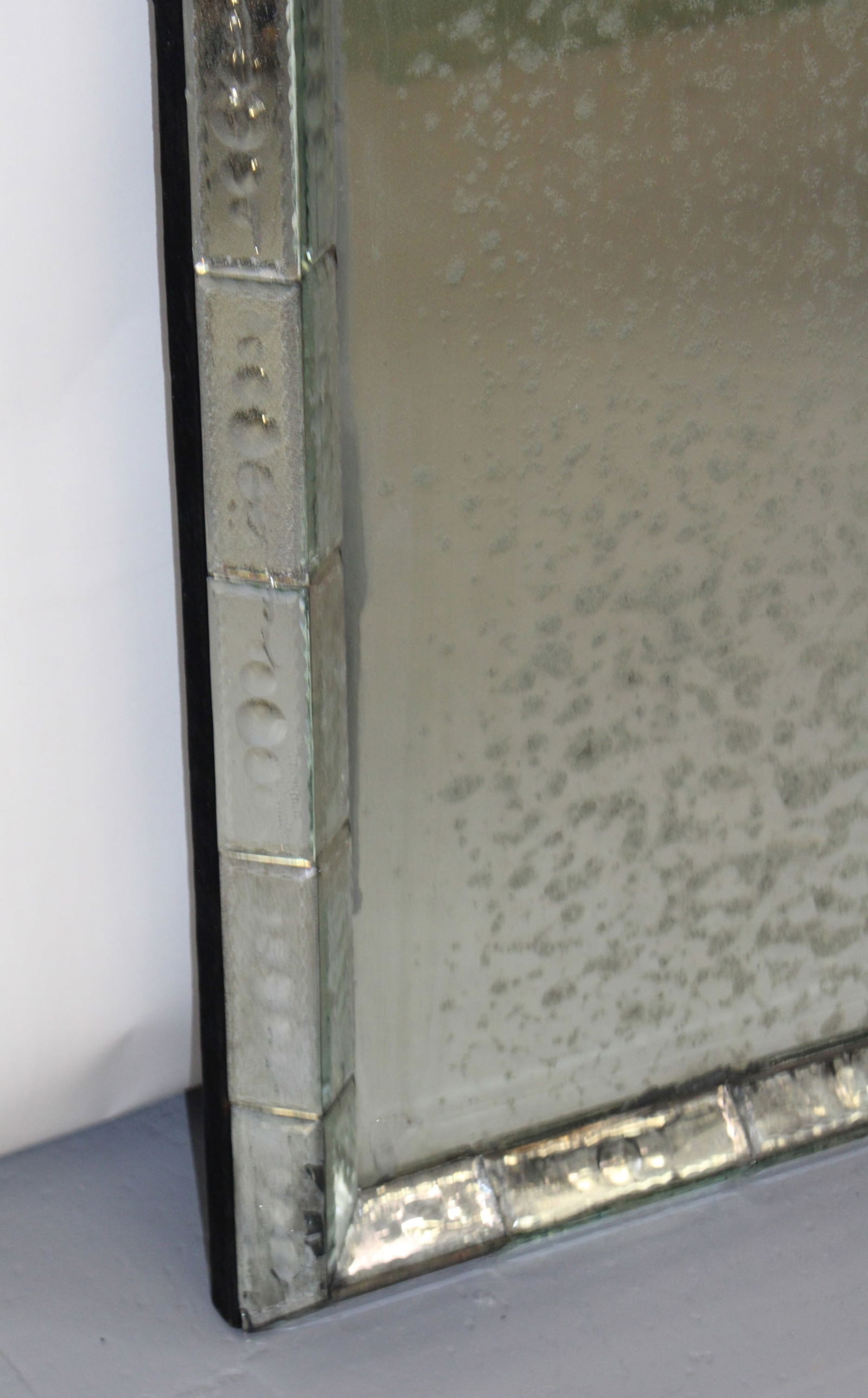 Venetian style mosaic mirrored frame rectangular mirror - 8