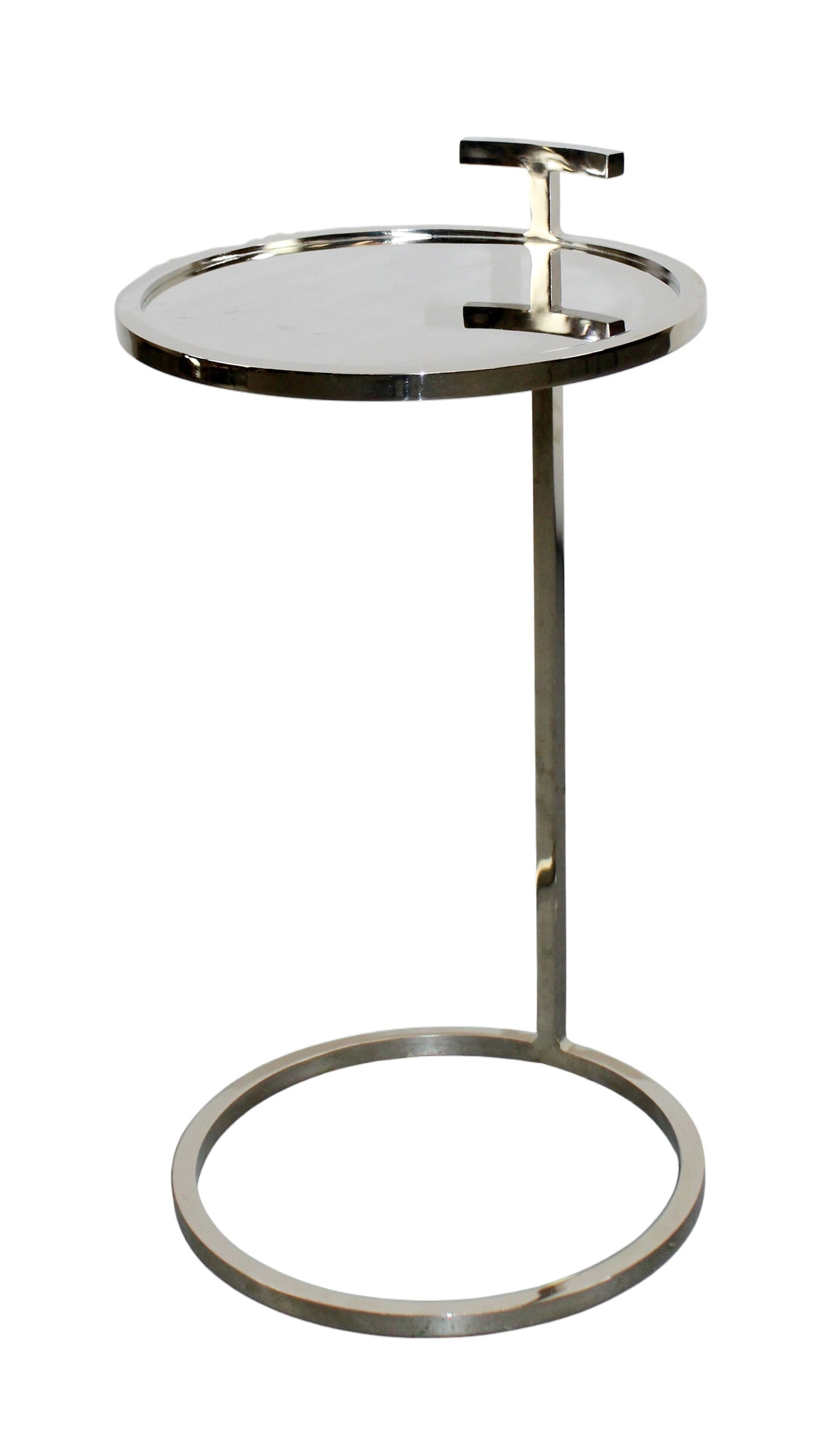Modern chrome and mirrored glass side table (1 of 5)
