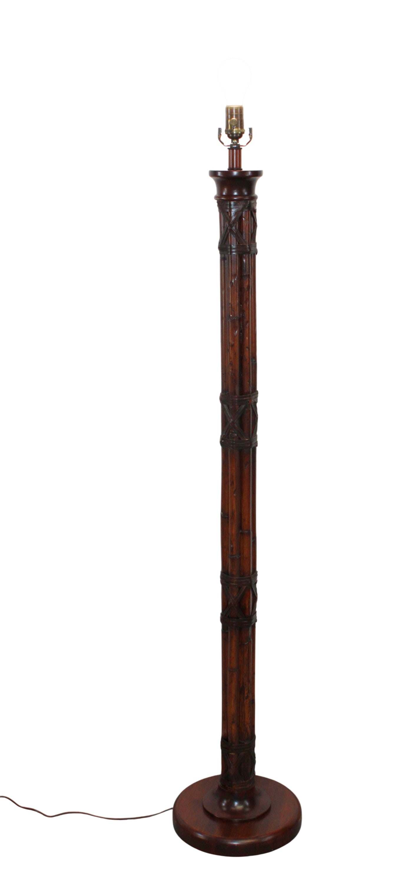 McGuire leather wrapped floor lamp (1 of 8)