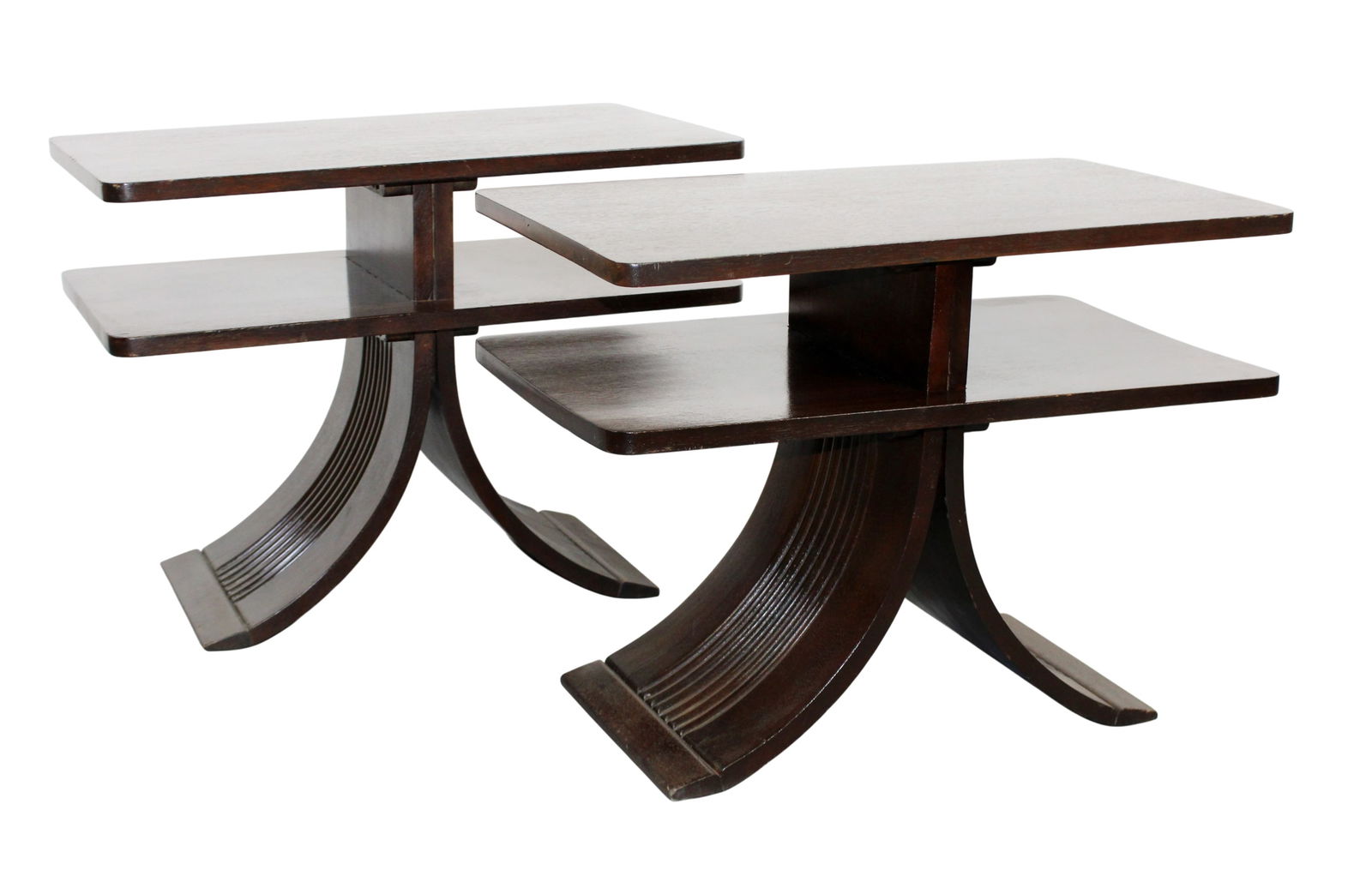 Pair of Art Deco style tiered side tables (1 of 9)