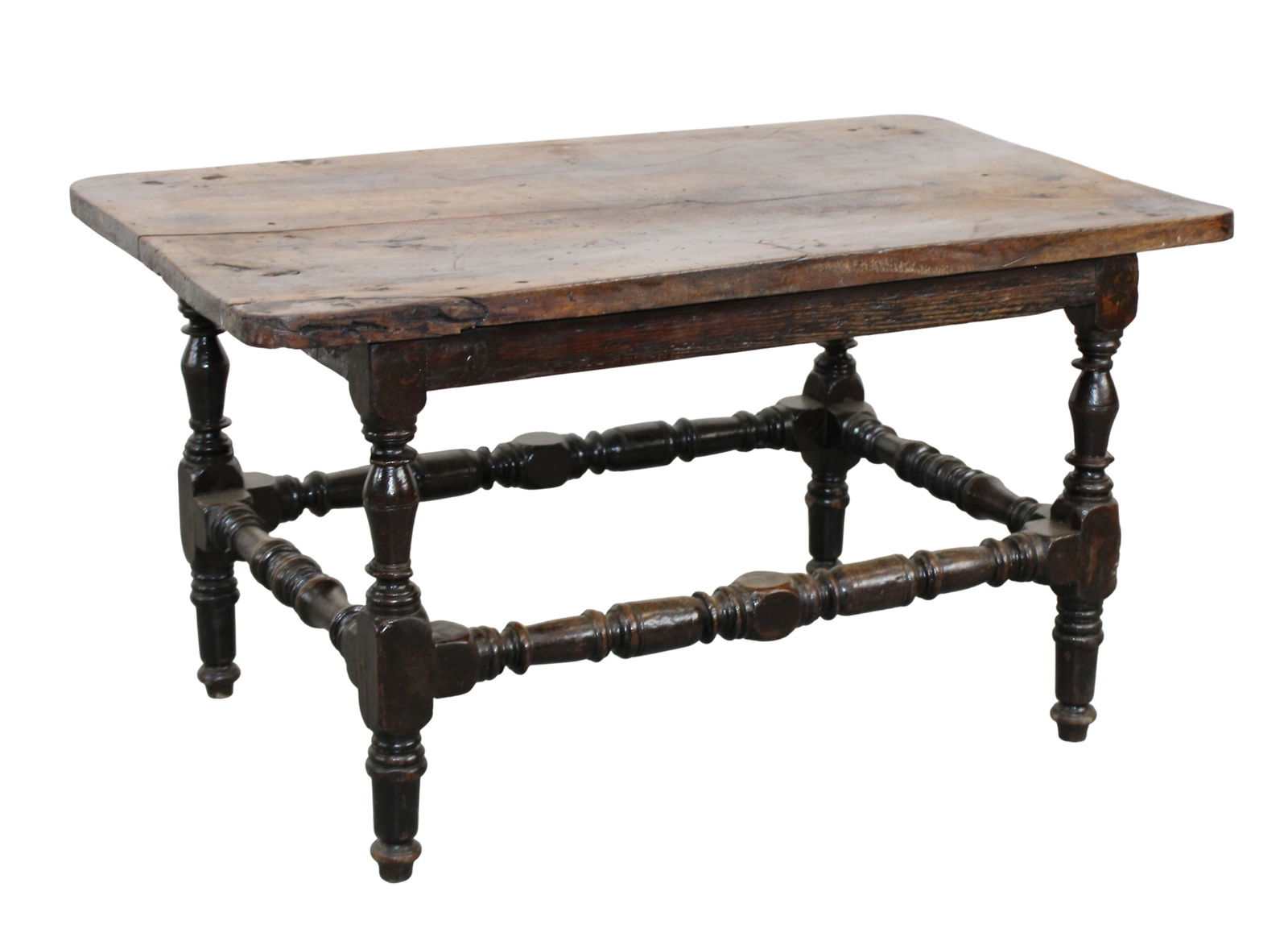 French petite rustic coffee table in walnut (1 of 6)