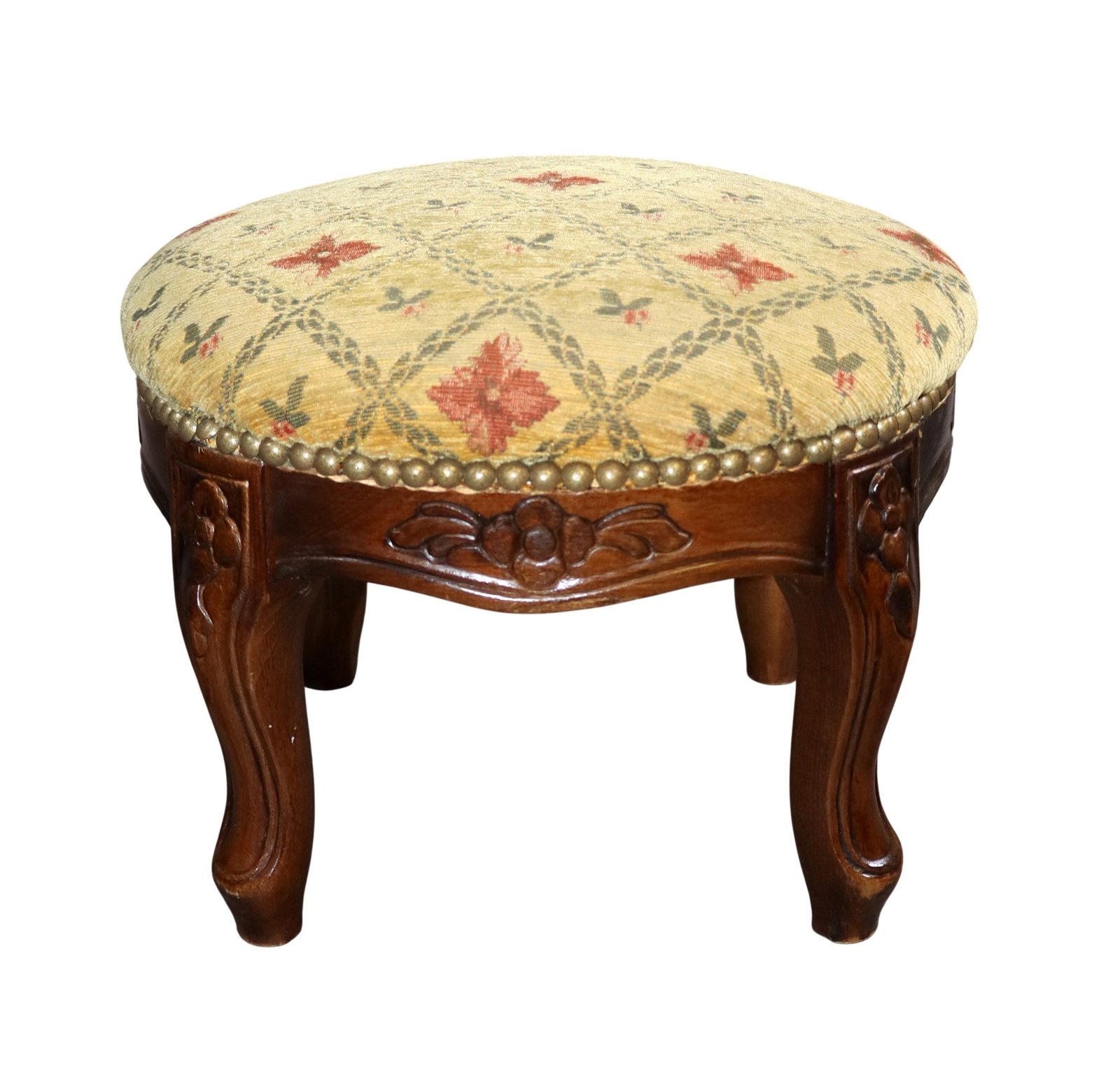 French miniature round foot stool (1 of 7)