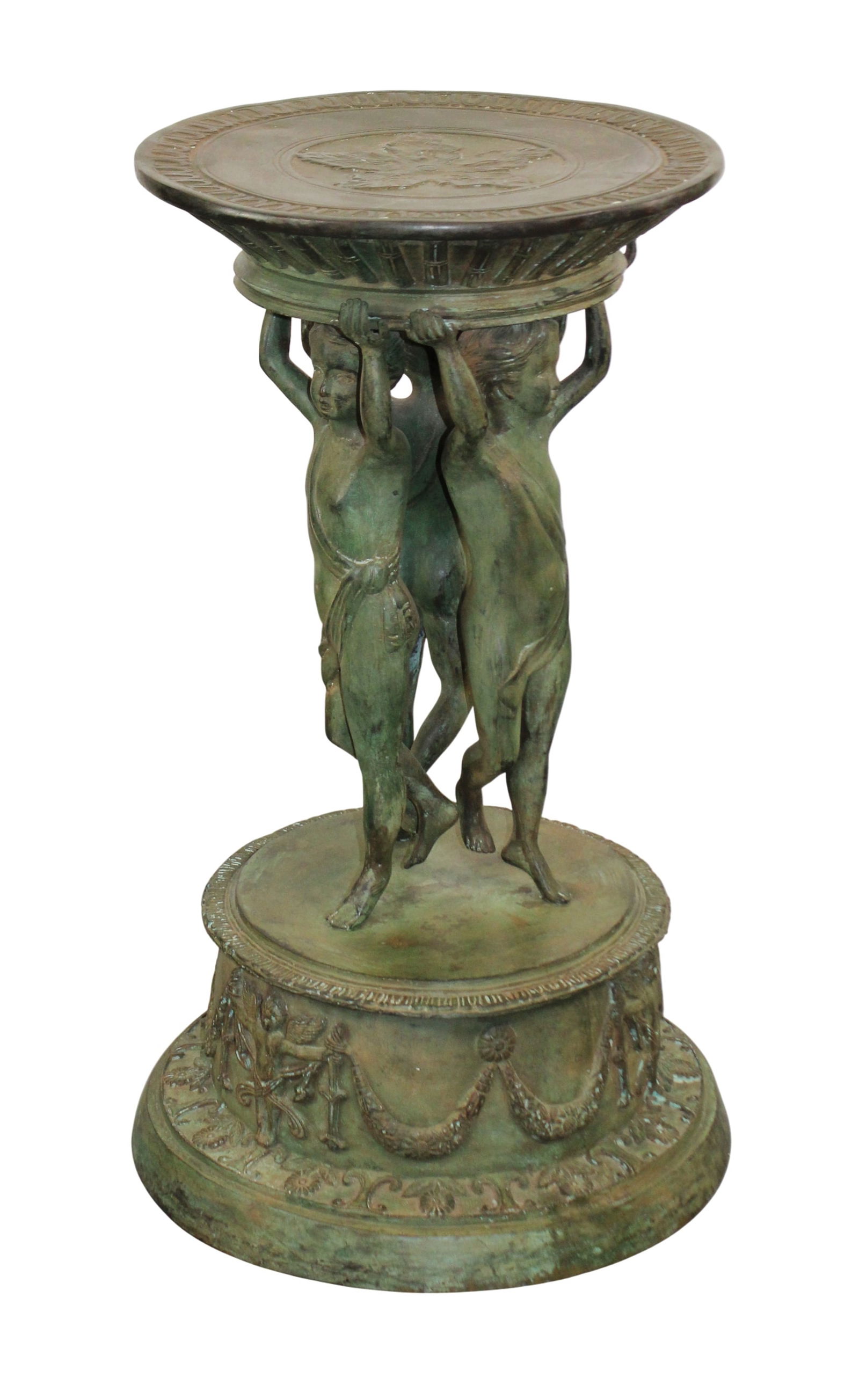 Classical bronze figural base pedestal (1 of 7)