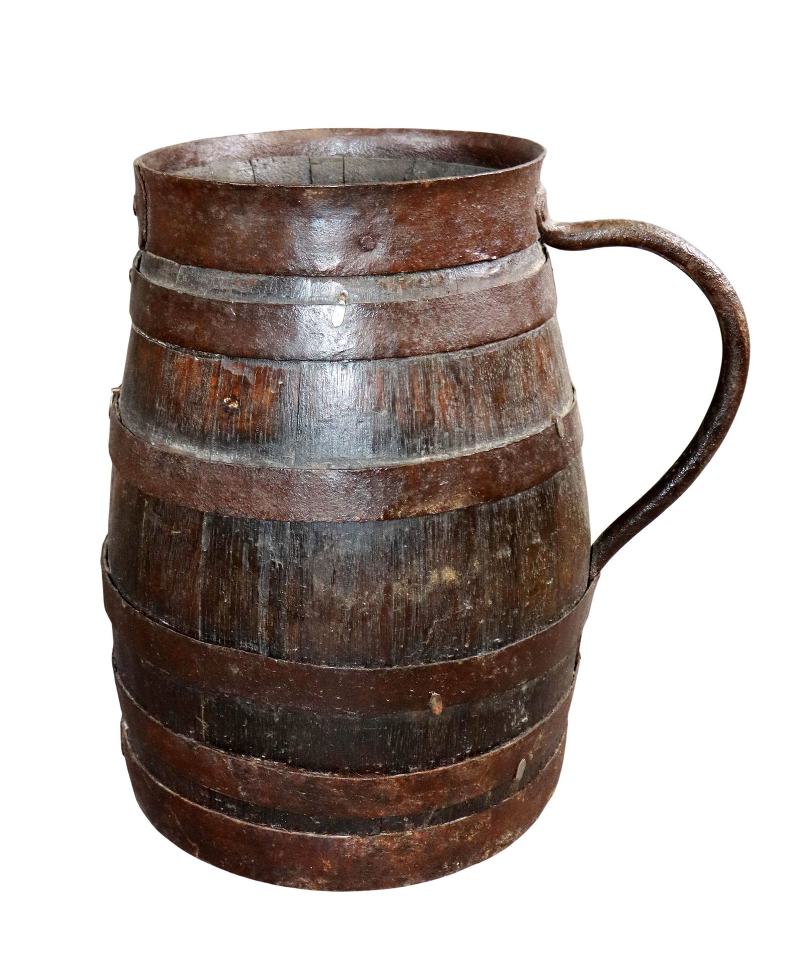 French oak and iron banded wine pitcher (1 of 7)