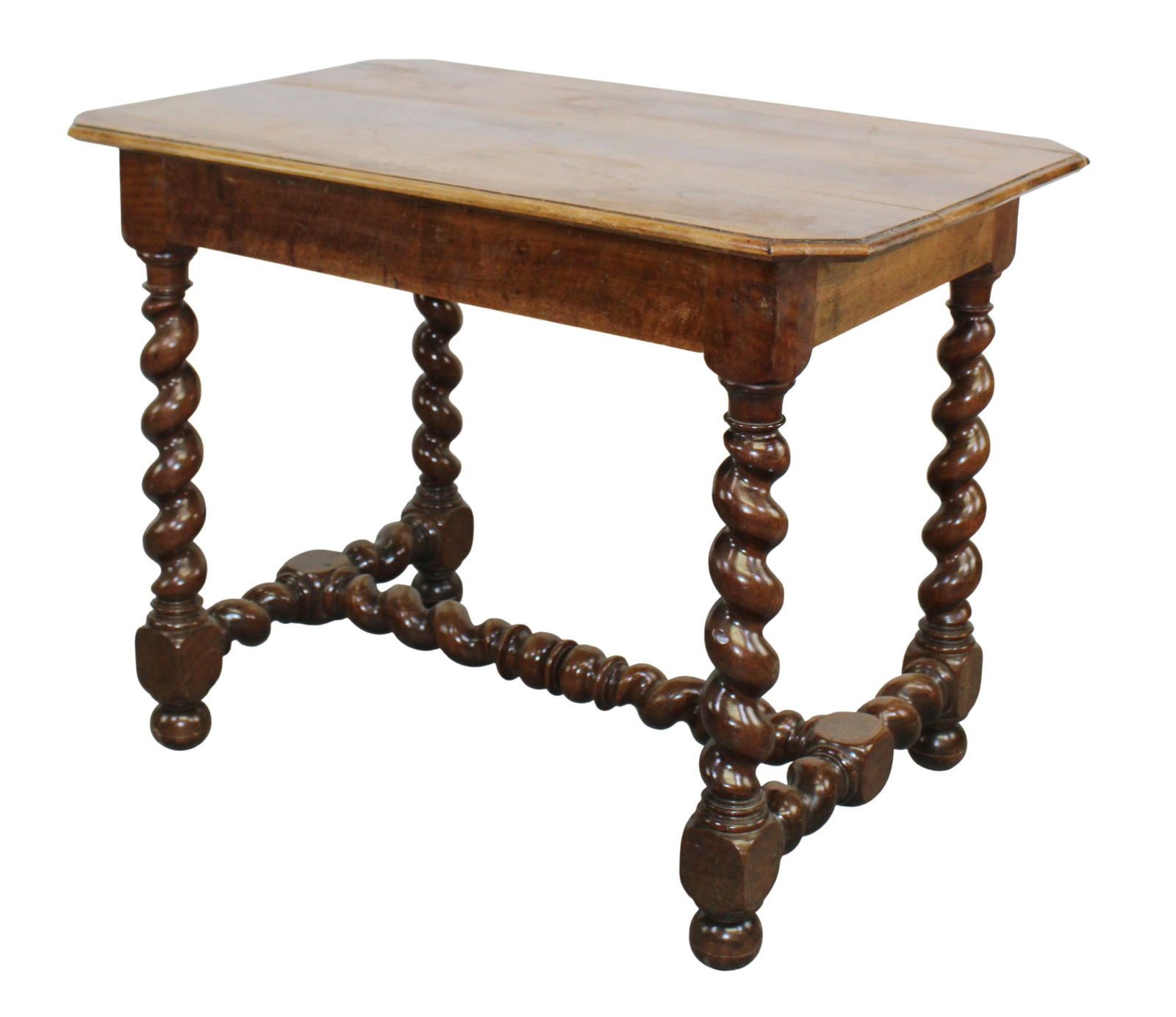 French side table desk with barley twist legs (1 of 6)