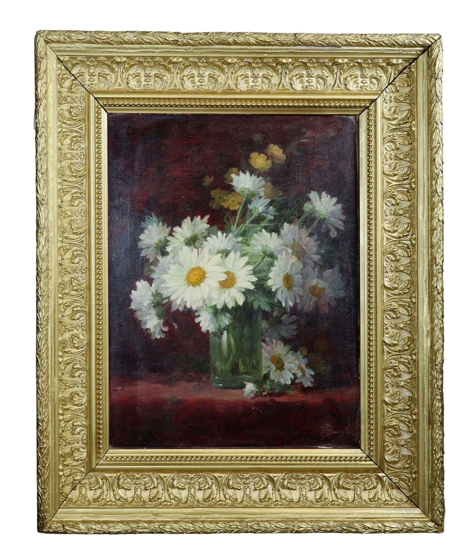 French oil on canvas still life painting with flowers (1 of 7)