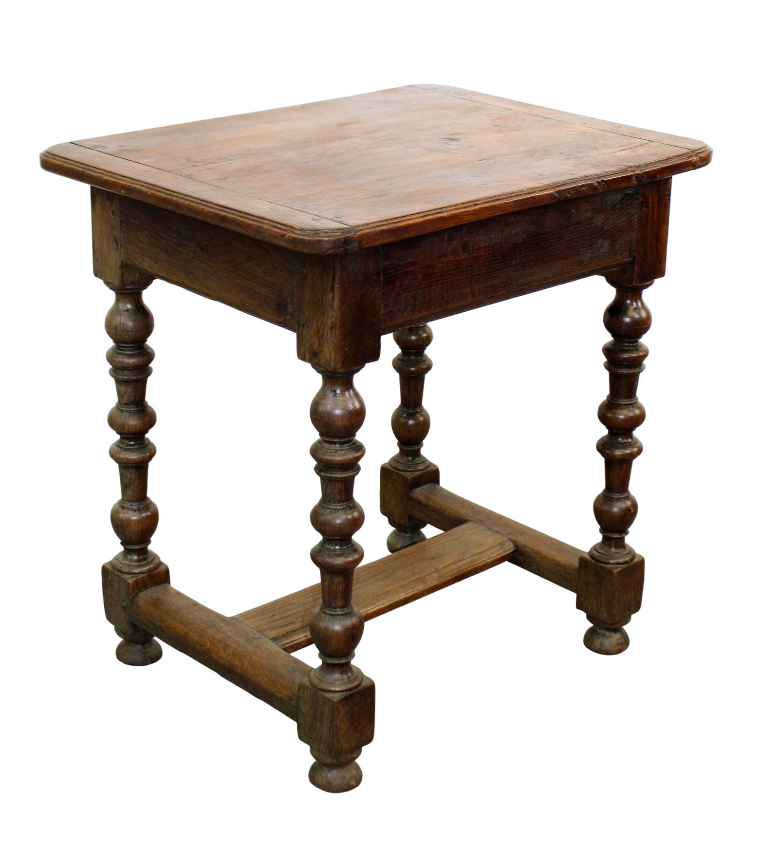 French end table on turned legs (1 of 6)