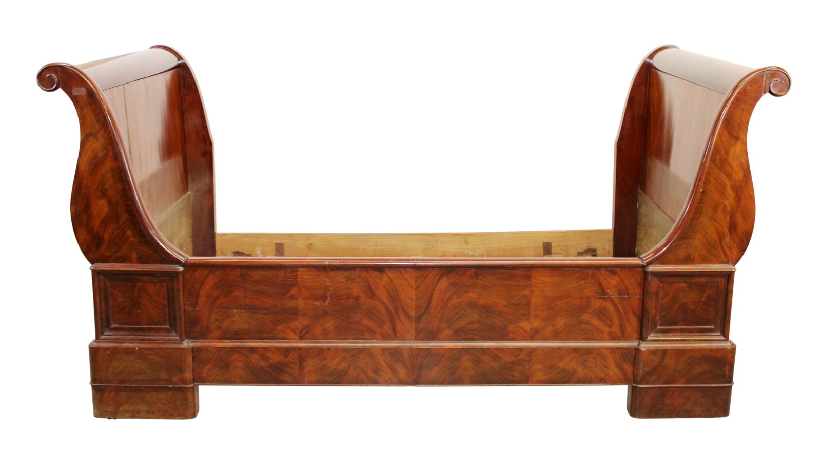 French Empire style daybed in flame mahogany (1 of 11)