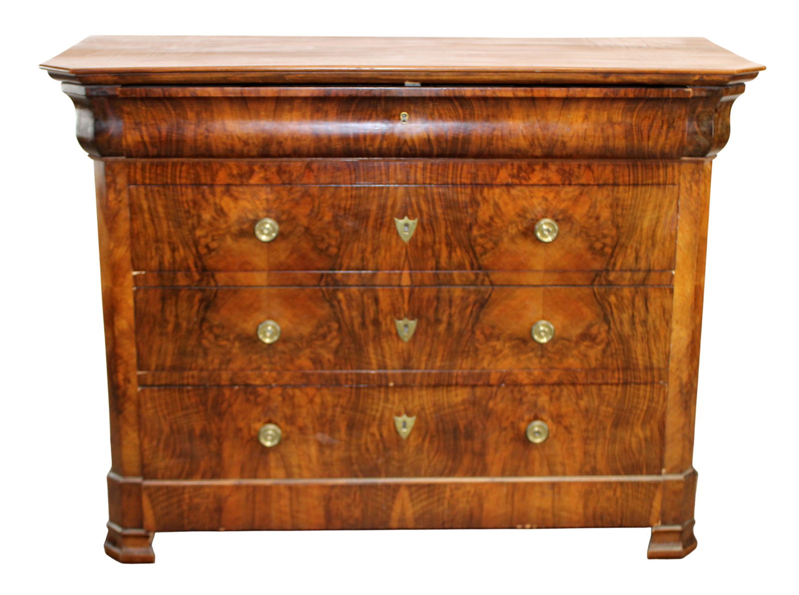 French Louis Philippe commode in burl walnut (1 of 8)