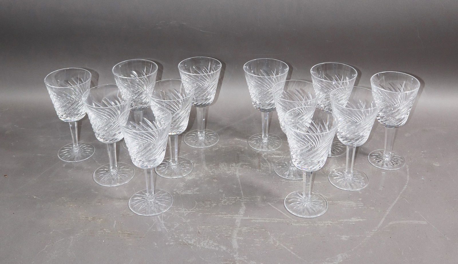 Lot of 12 Waterford crystal cordial glasses (1 of 3)