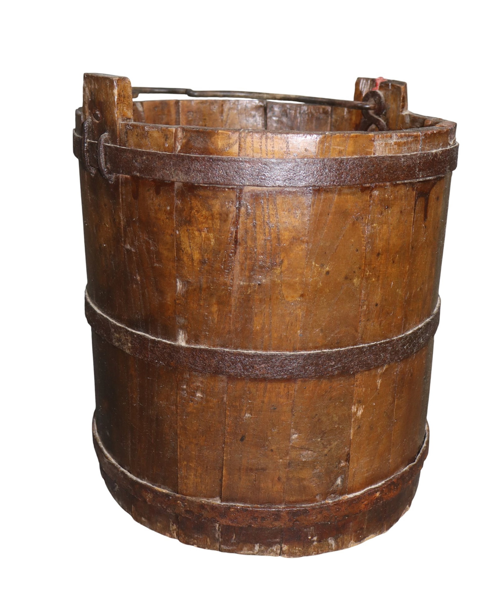 Antique wood and iron water bucket (1 of 9)