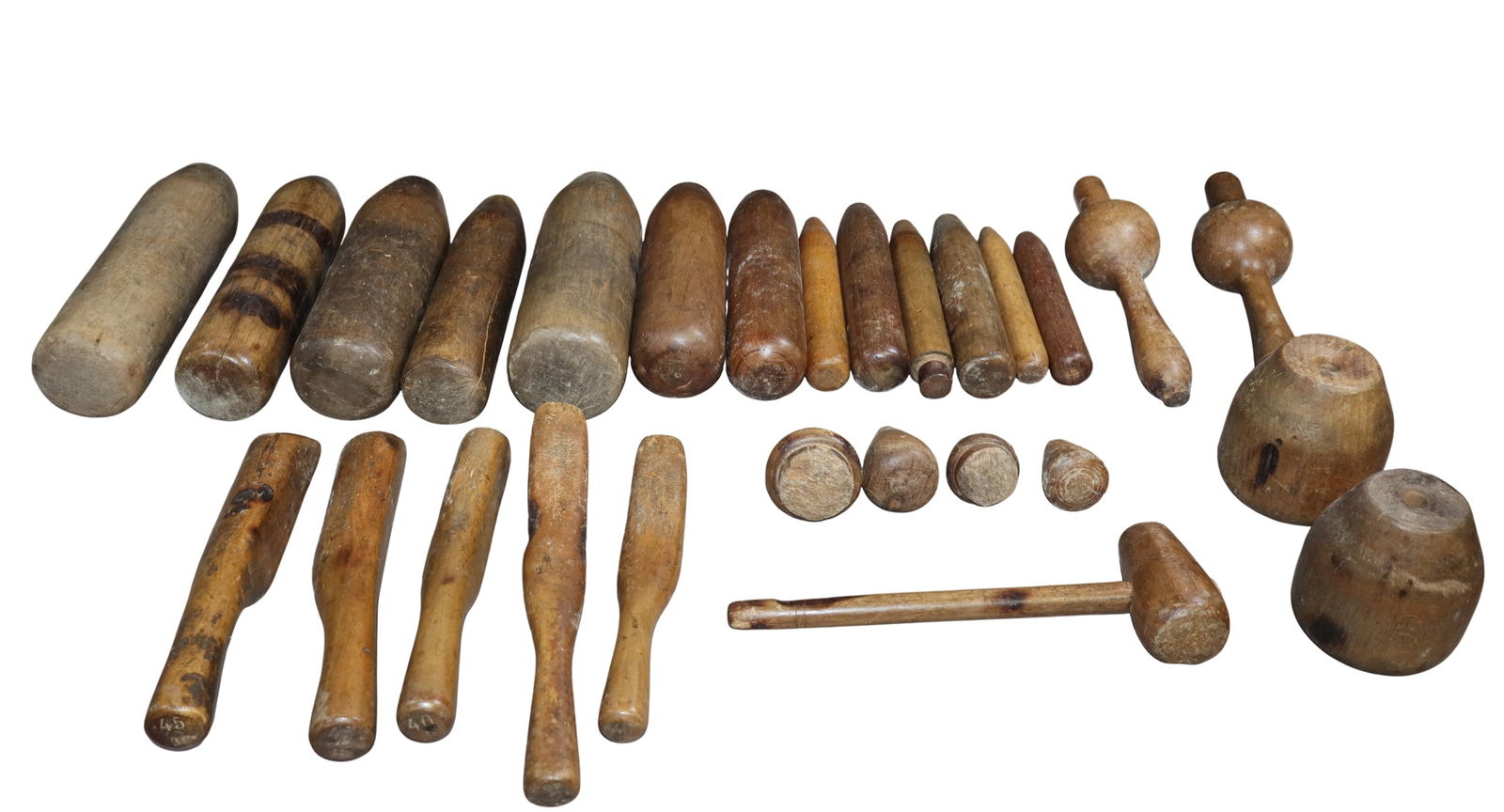 Set 27 of wooden lead dressing or forming tools (1 of 13)