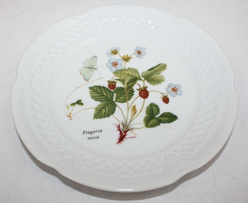 Set of 6 French porcelain botanical plates - 4