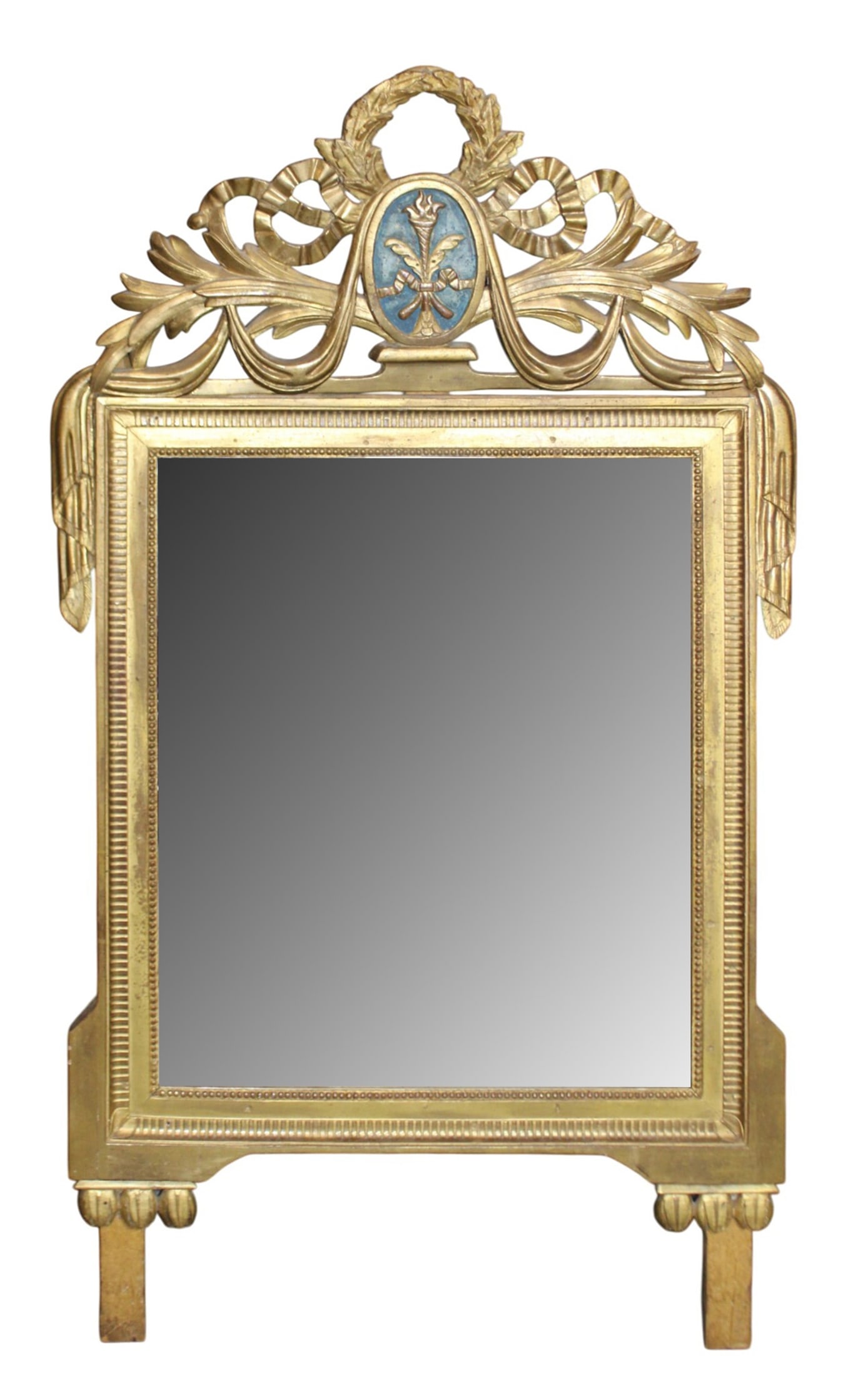 French Louis XVI style giltwood mirror (1 of 9)