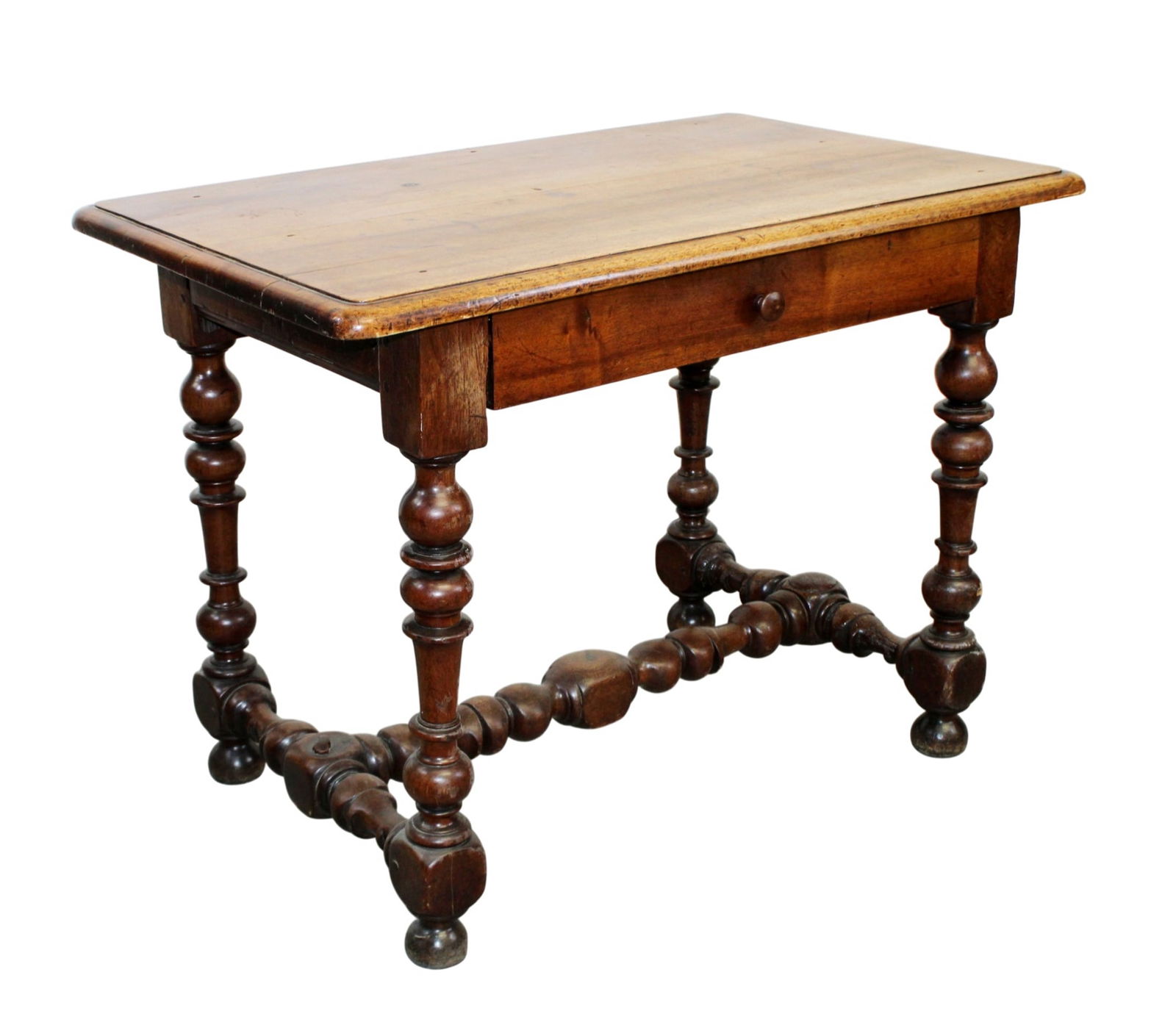 French Louis XIV style bureau plat desk in walnut (1 of 9)