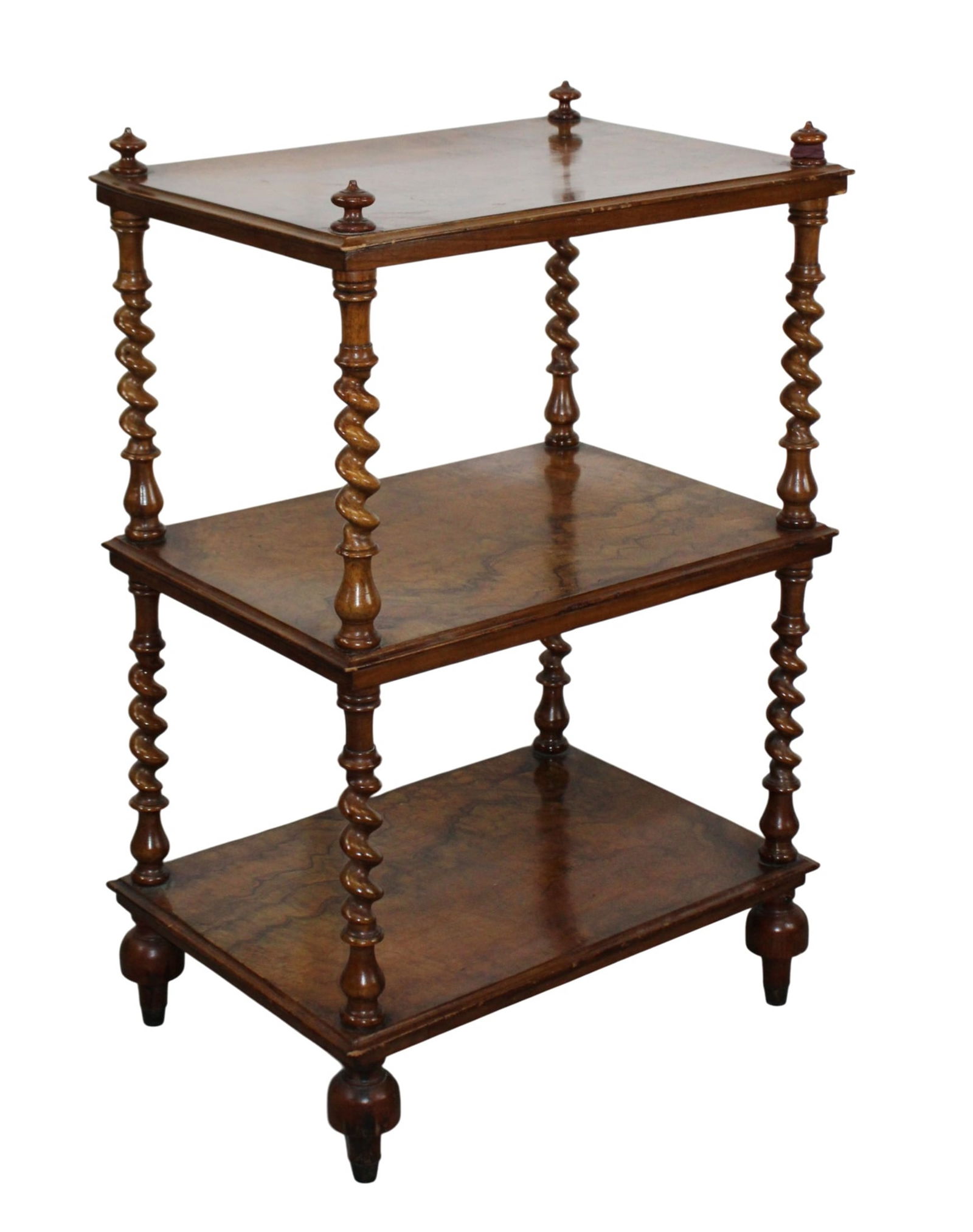 French tiered burled wood etagere shelf (1 of 9)